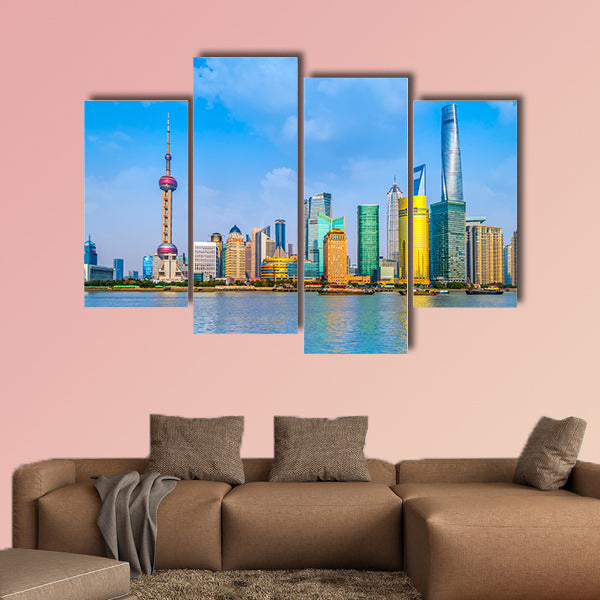 Architectural scenery of Lujiazui, Shanghai multi panel canvas wall art
