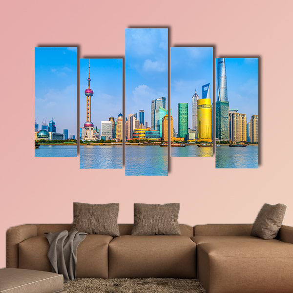 Architectural scenery of Lujiazui, Shanghai multi panel canvas wall art