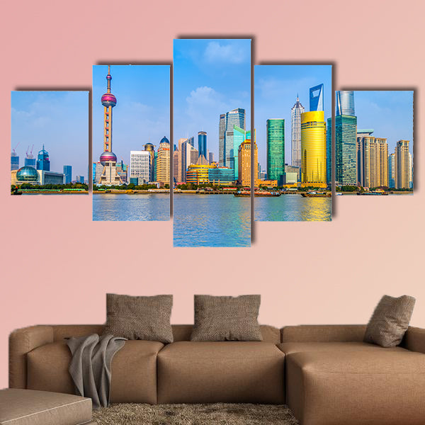 Architectural scenery of Lujiazui, Shanghai multi panel canvas wall art
