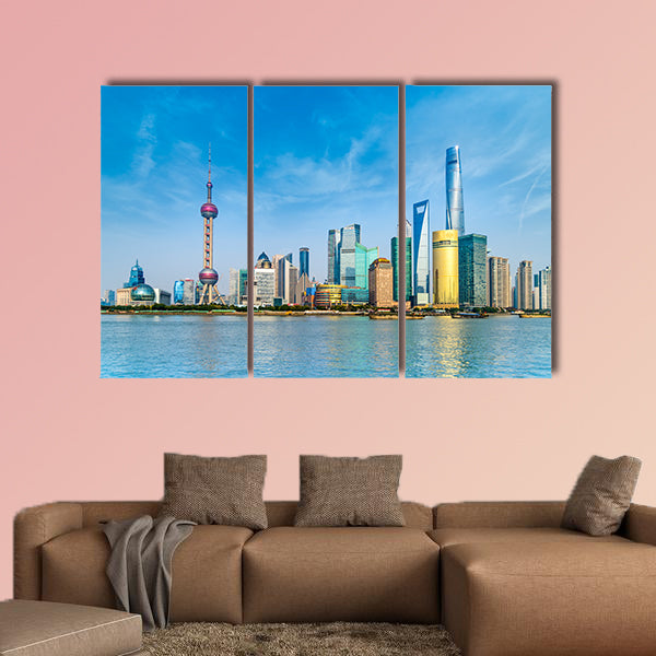 Architectural scenery of Lujiazui, Shanghai multi panel canvas wall art
