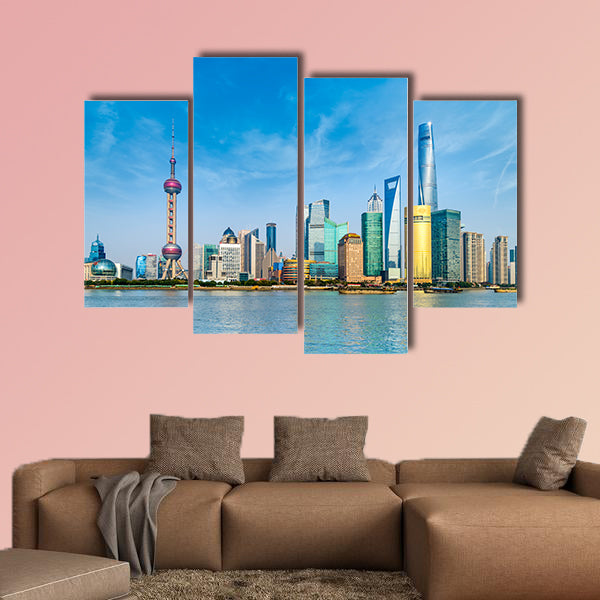 Architectural scenery of Lujiazui, Shanghai multi panel canvas wall art