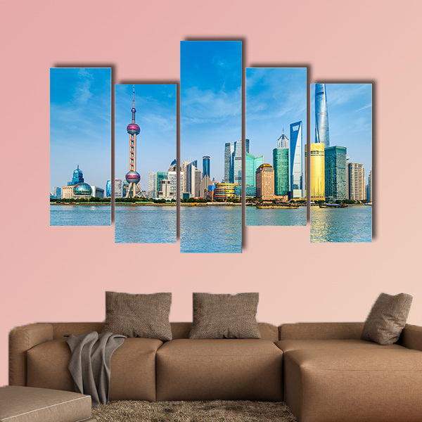 Architectural scenery of Lujiazui, Shanghai multi panel canvas wall art