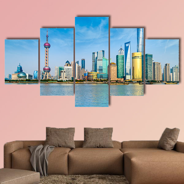 Architectural scenery of Lujiazui, Shanghai multi panel canvas wall art