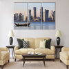 A dhow returns to harbour in Doha Qatar Multi panel canvas wall art