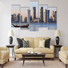 A dhow returns to harbour in Doha Qatar Multi panel canvas wall art