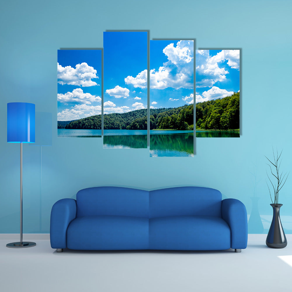 The Reflexion In The Plitvice Lakes In Croatia Multi Panel Canvas Wall Art