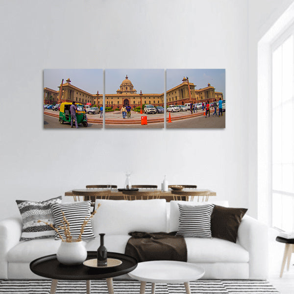 Beautiful Goverment building of Rashtrapati Bhavan, India, Panoramic canvas Wall Art