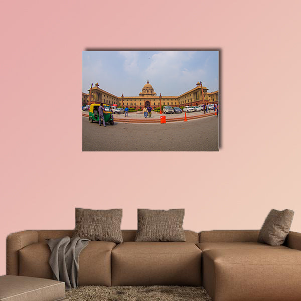 Beautiful government building of Rashtrapati Bhavan multi panel canvas wall art