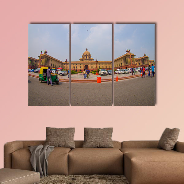 Beautiful government building of Rashtrapati Bhavan multi panel canvas wall art