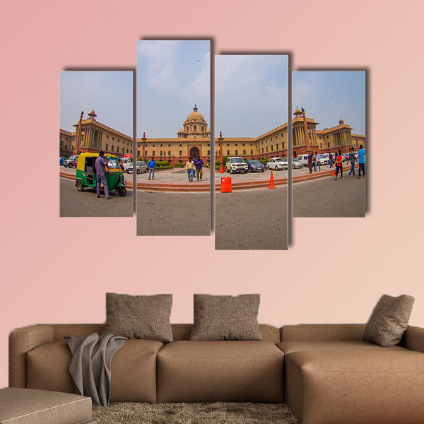 Beautiful government building of Rashtrapati Bhavan multi panel canvas wall art