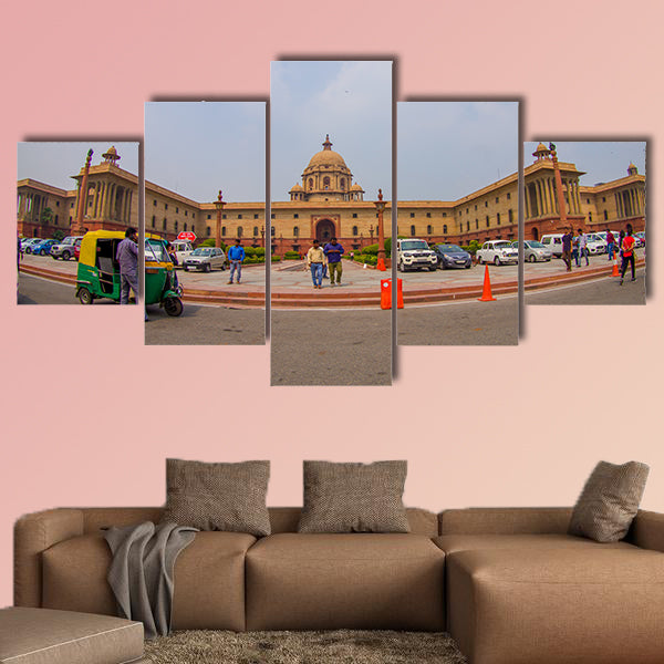 Beautiful government building of Rashtrapati Bhavan multi panel canvas wall art