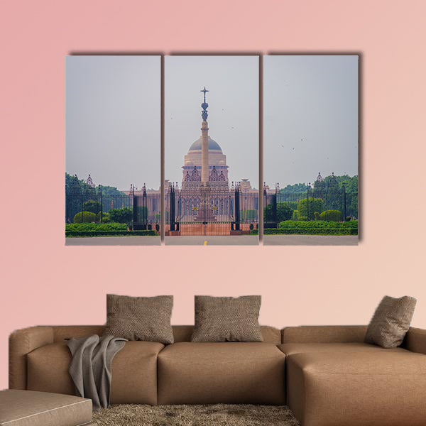 Government building of Rashtrapati Bhavan, India multi panel canvas wall art