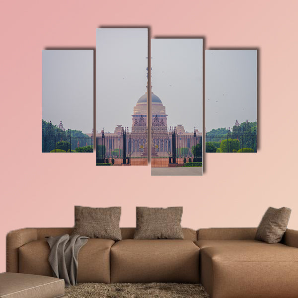 Government building of Rashtrapati Bhavan, India multi panel canvas wall art