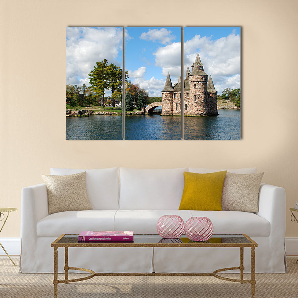 Castle on Heart Island, St. Lawrence River, USA-Canada border Multi Panel Canvas Wall Art