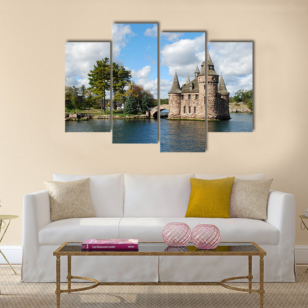 Castle on Heart Island, St. Lawrence River, USA-Canada border Multi Panel Canvas Wall Art