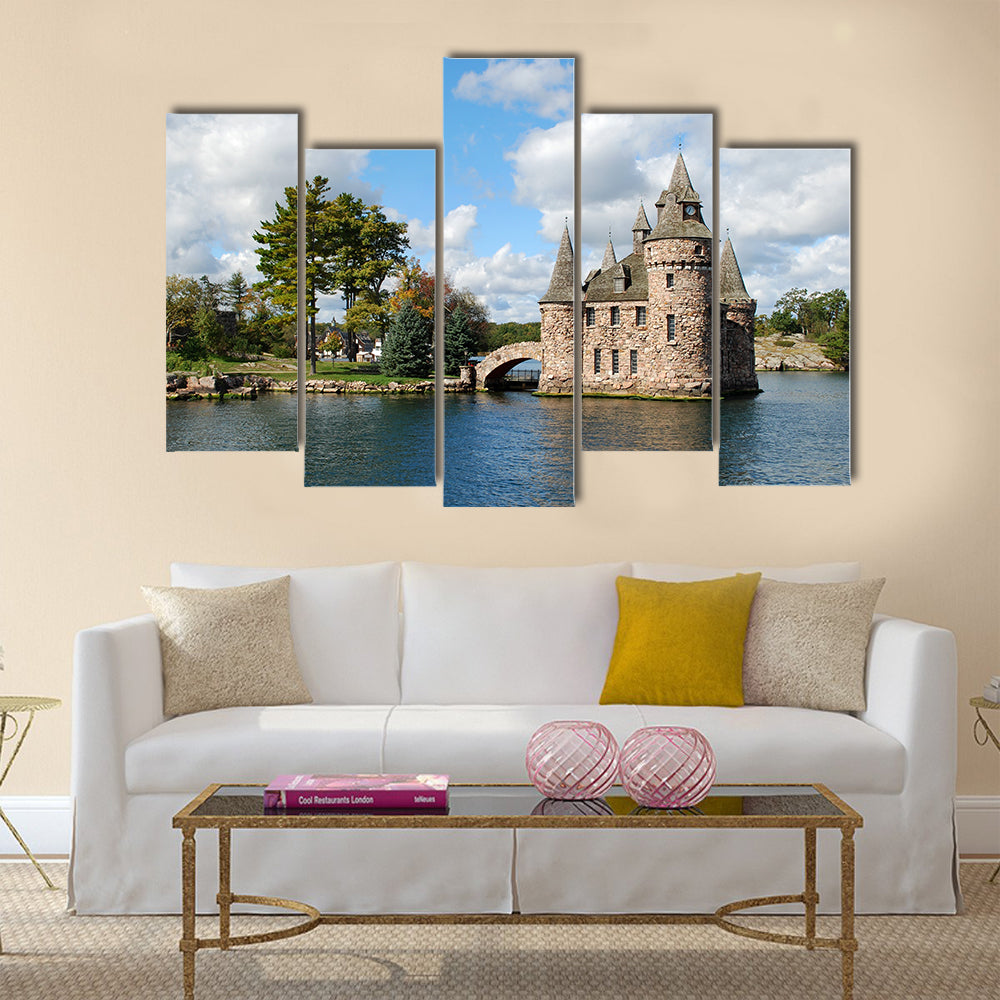 Castle on Heart Island, St. Lawrence River, USA-Canada border Multi Panel Canvas Wall Art