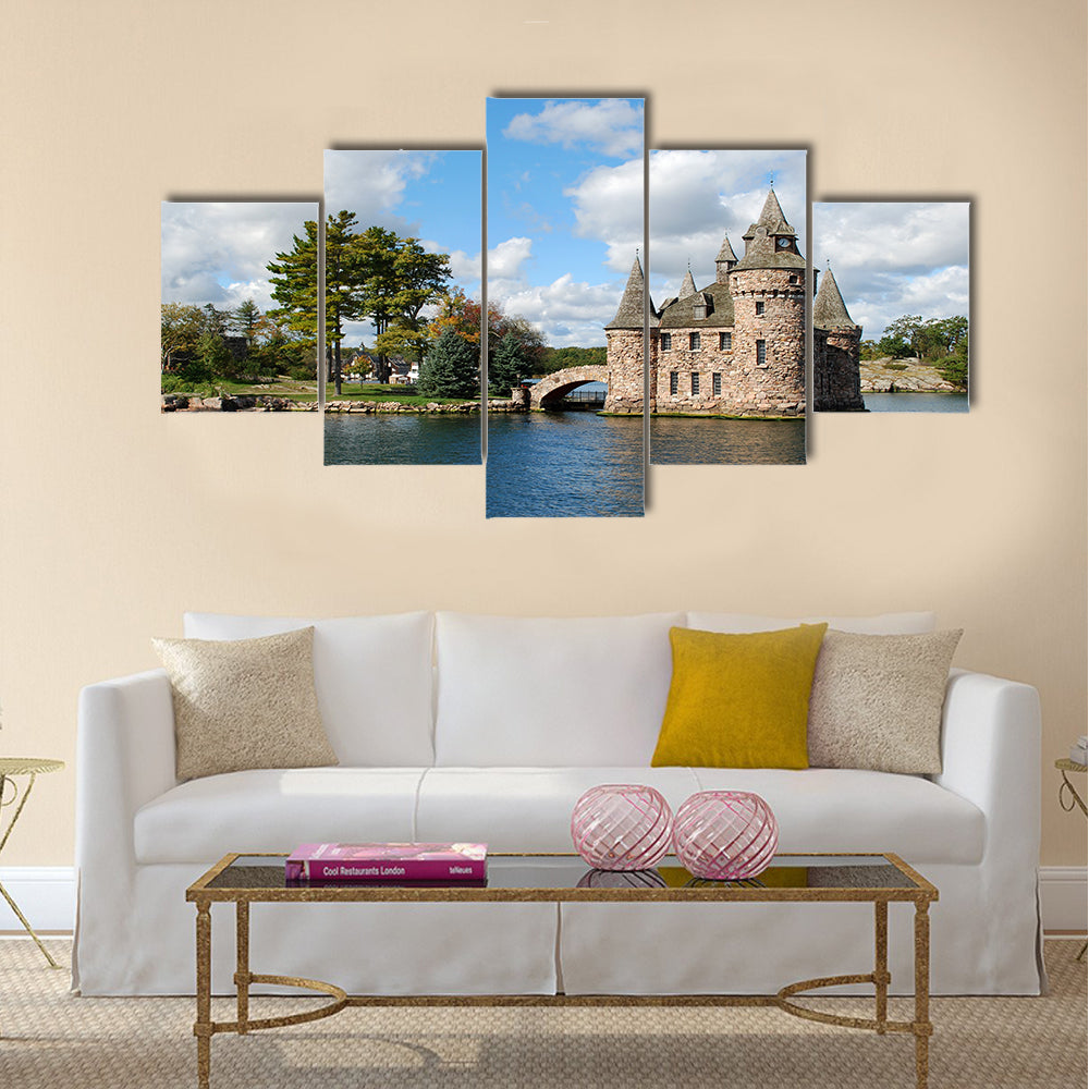 Castle on Heart Island, St. Lawrence River, USA-Canada border Multi Panel Canvas Wall Art