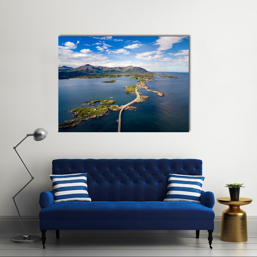 Scene Of The Atlantic Ocean And Construction Of The Century Multi Panel Canvas Wall Art