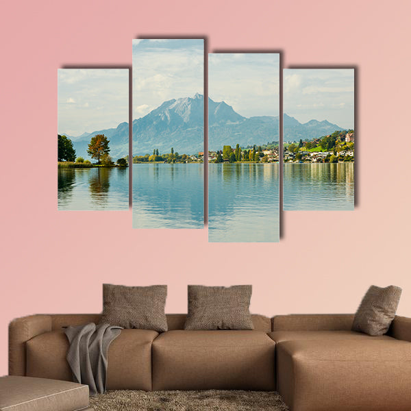 Mount Pilatus from Kussnacht am Rigi in Switzerland multi panel canvas wall art