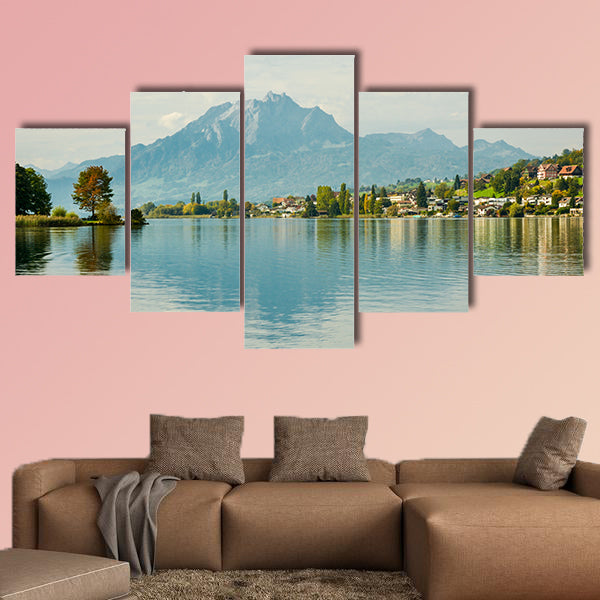 Mount Pilatus from Kussnacht am Rigi in Switzerland multi panel canvas wall art