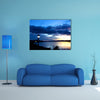 Sunset in the river with reflex Multi panel canvas wall art