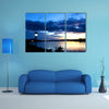 Sunset in the river with reflex Multi panel canvas wall art