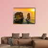  In Beirut, Lebanon, Sun and Stones are reflected in water multi panel canvas wall art