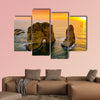  In Beirut, Lebanon, Sun and Stones are reflected in water multi panel canvas wall art