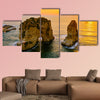  In Beirut, Lebanon, Sun and Stones are reflected in water multi panel canvas wall art