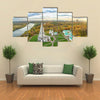 Church of the Ascension in Kolomenskoe park in autumn season (aerial view), Moscow, Russia multi panel canvas wall art