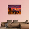 Spectacular Sunrise in Monument Valley Multi panel canvas wall art