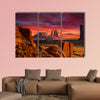 Spectacular Sunrise in Monument Valley Multi panel canvas wall art