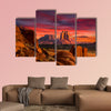 Spectacular Sunrise in Monument Valley Multi panel canvas wall art