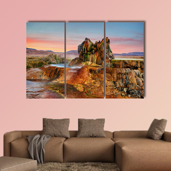Fly Gyser Nevada Multi panel canvas wall art