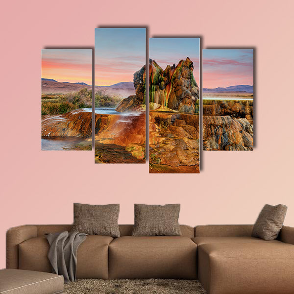 Fly Gyser Nevada Multi panel canvas wall art