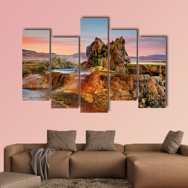 Fly Gyser Nevada Multi panel canvas wall art