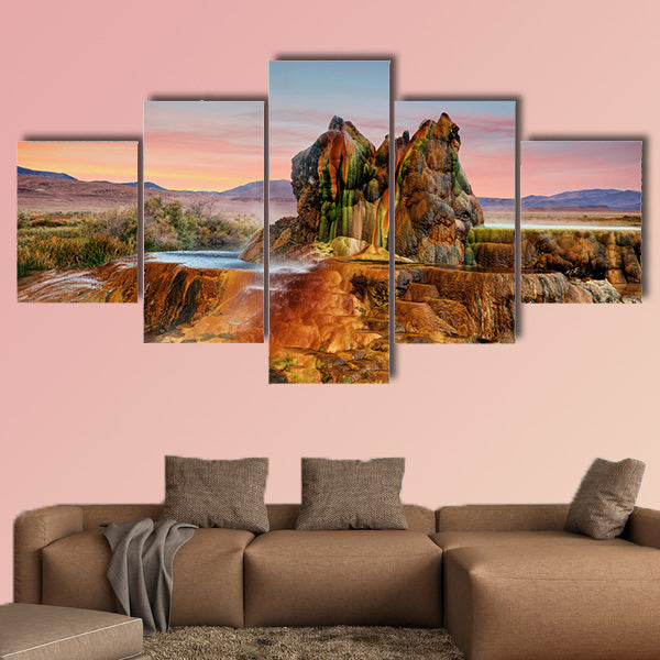  Fly Gyser Nevada multi panel canvas wall art