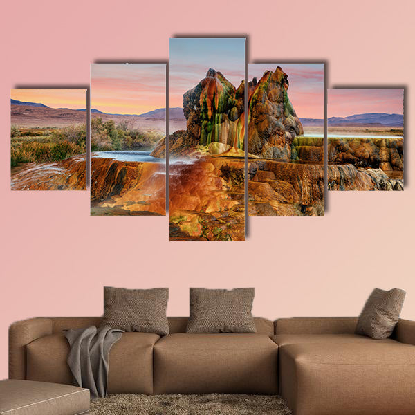 Fly Gyser Nevada Multi panel canvas wall art