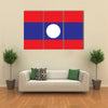 The Vector Illustration Of The Flag Of The Laos, Multi Panel Canvas Wall Art