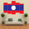 The Vector Illustration Of The Flag Of The Laos, Multi Panel Canvas Wall Art