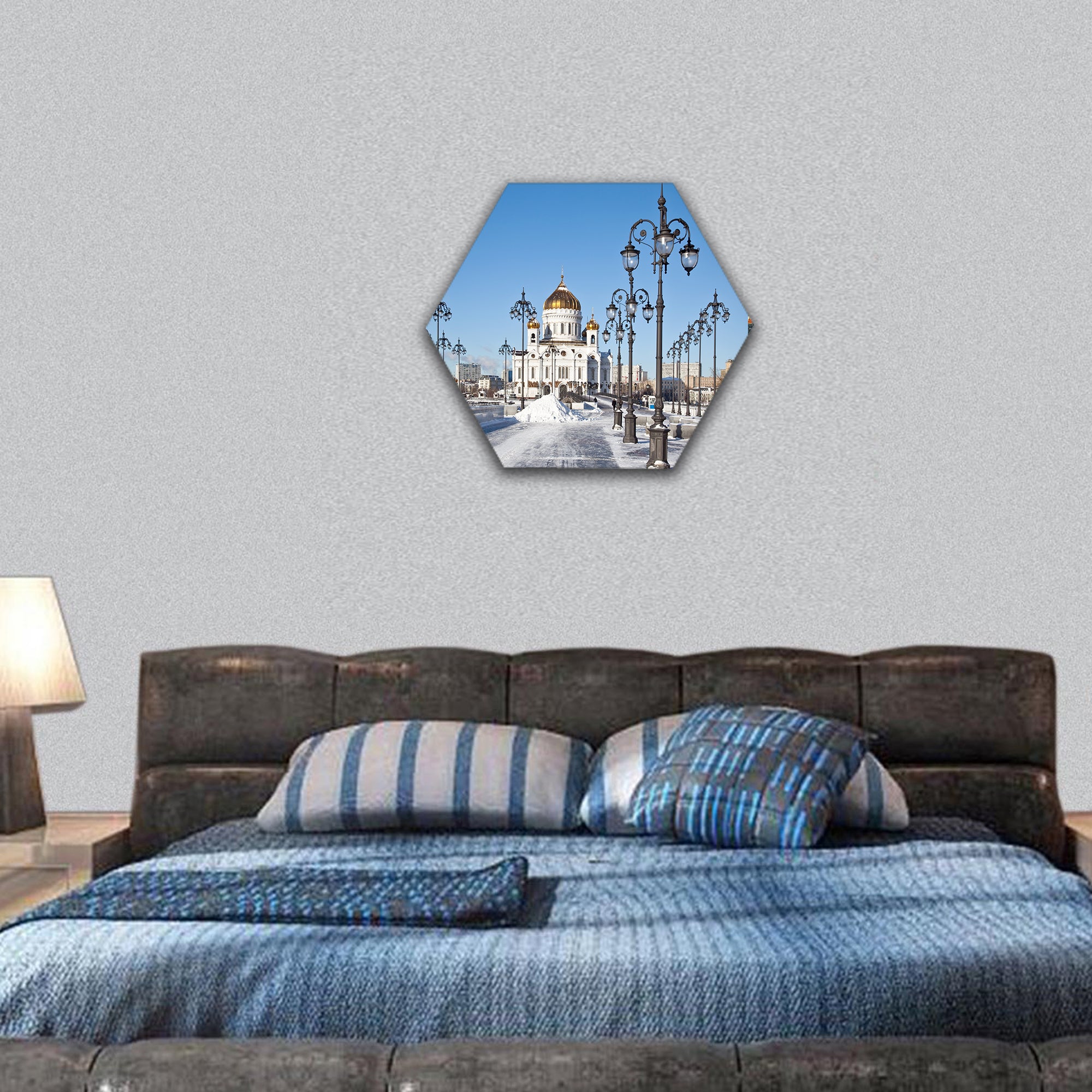 Kind from the Patriarch bridge hexagonal canvas wall art