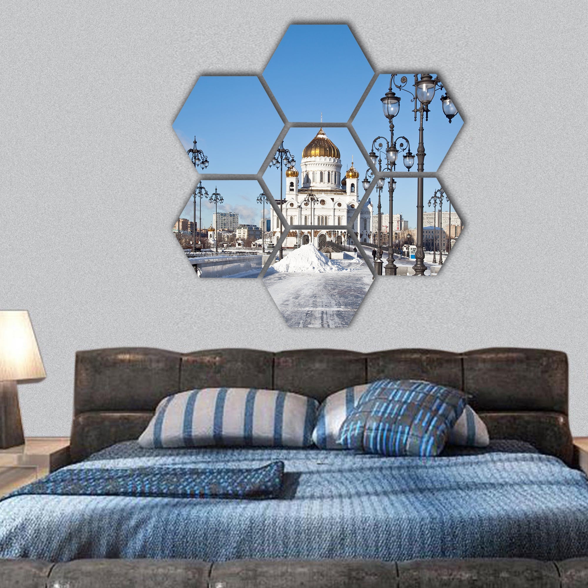 Kind from the Patriarch bridge hexagonal canvas wall art