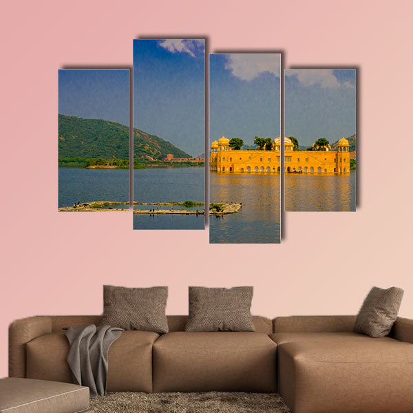 Beautiful view of Jal Mahal Water Palace on Man Sagar Lake in Jaipur, wall art