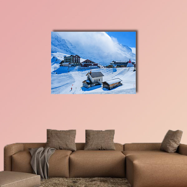 Kleine Scheidegg station, along the railway from Interlaken canvas wall art