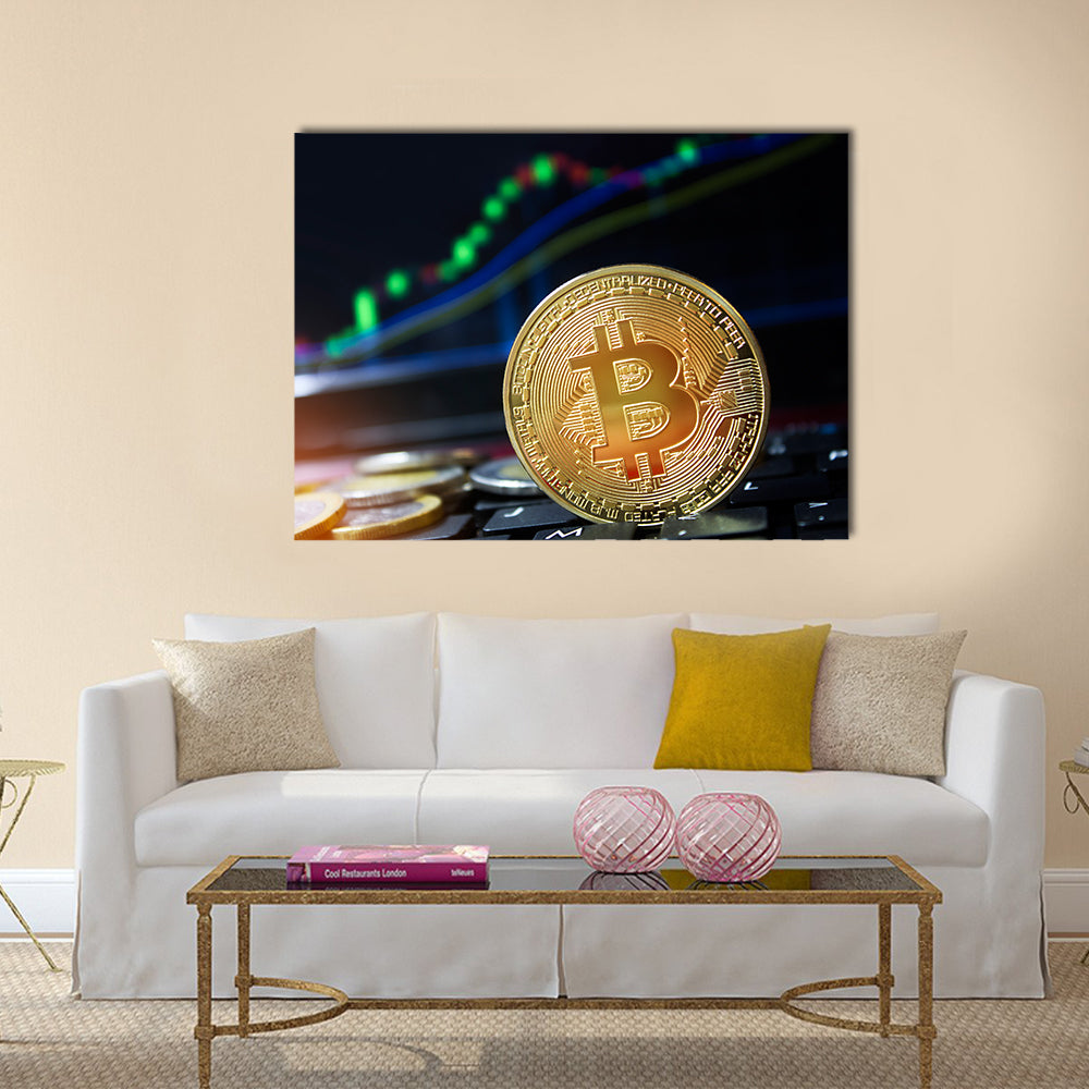 amazing bitcoins multi panel canvas wall art