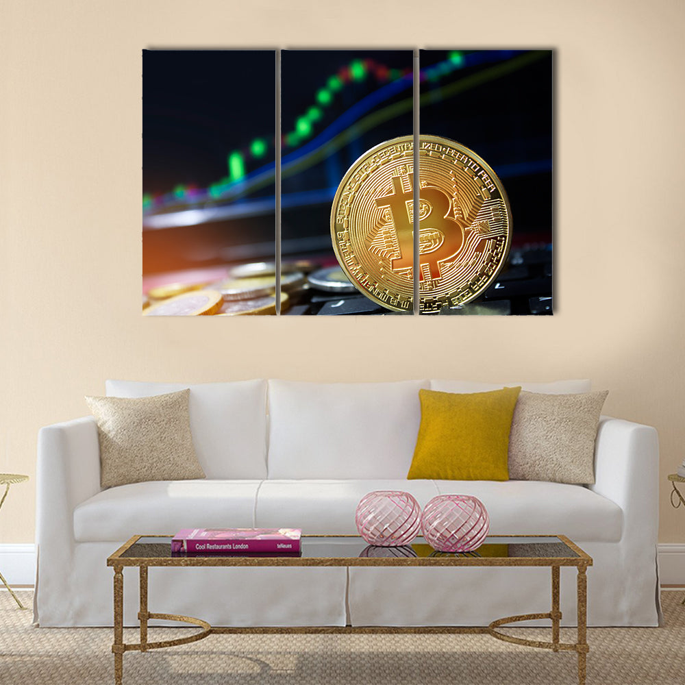 amazing bitcoins multi panel canvas wall art