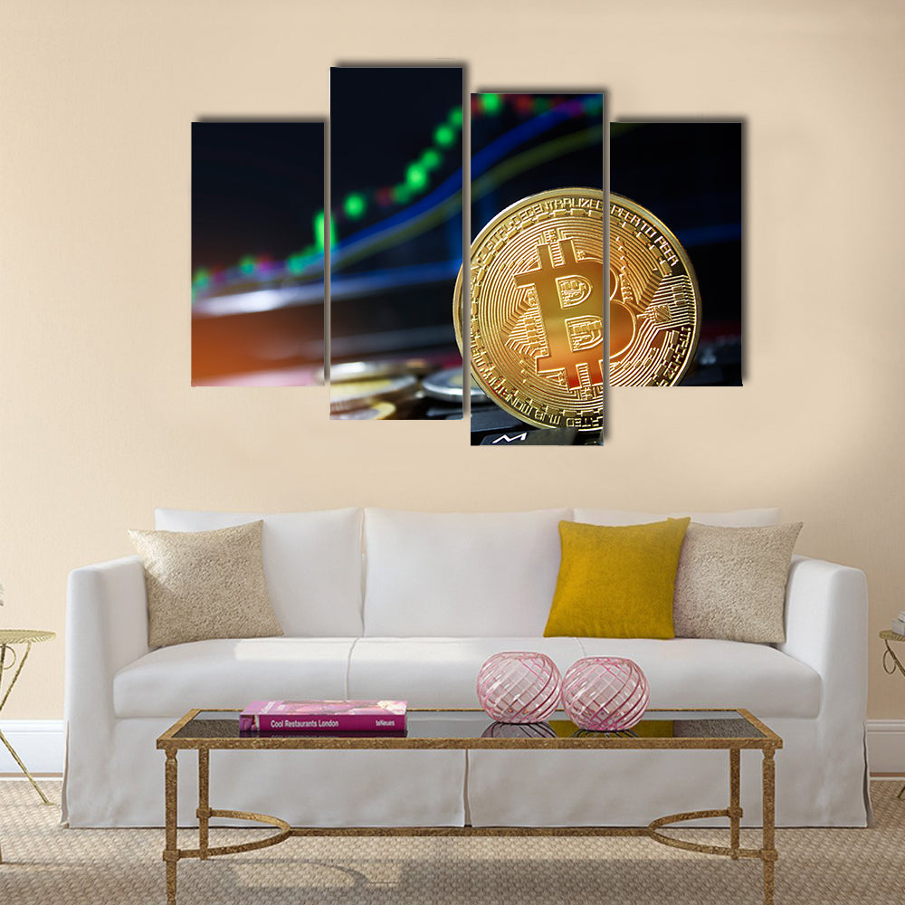 amazing bitcoins multi panel canvas wall art