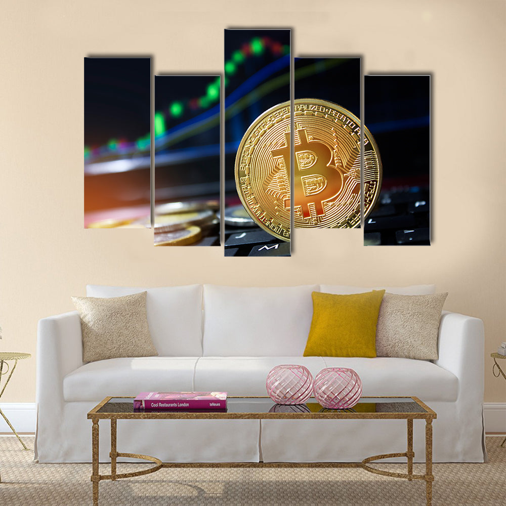 amazing bitcoins multi panel canvas wall art