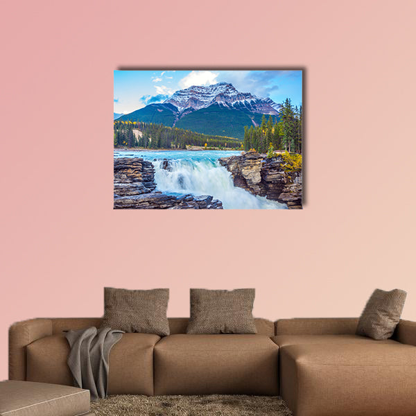 The waters of a melting mountain glacier feed the booming wall art
