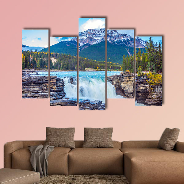 The waters of a melting mountain glacier feed the booming wall art